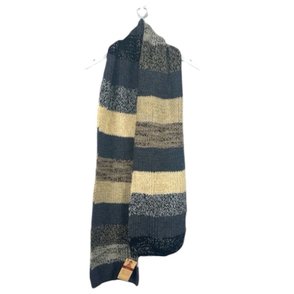 Andes Gifts Alpaca Blend Chunky Knit Striped Scarf NWT NEW